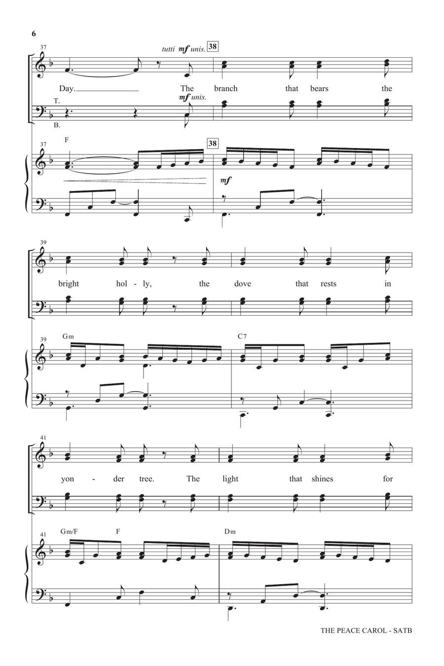 The Peace Carol 4-Part scores gallery preview page 5
