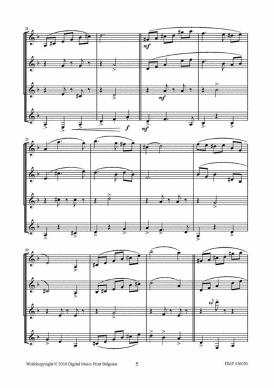 Waltz For Kelly Waltz For Kelly Clarinet Quartet scores gallery preview page 4