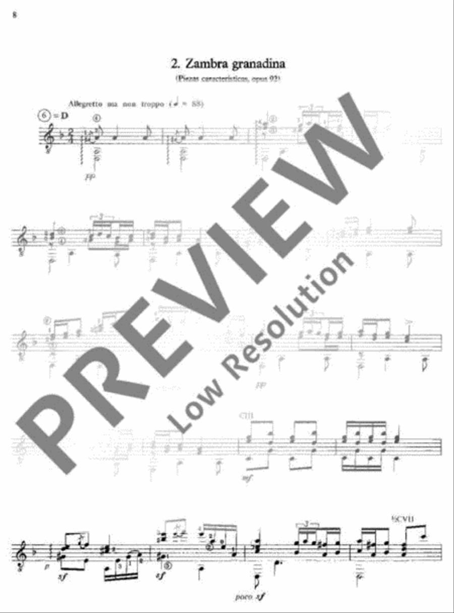 Six Pieces Classical Guitar scores gallery preview page 11