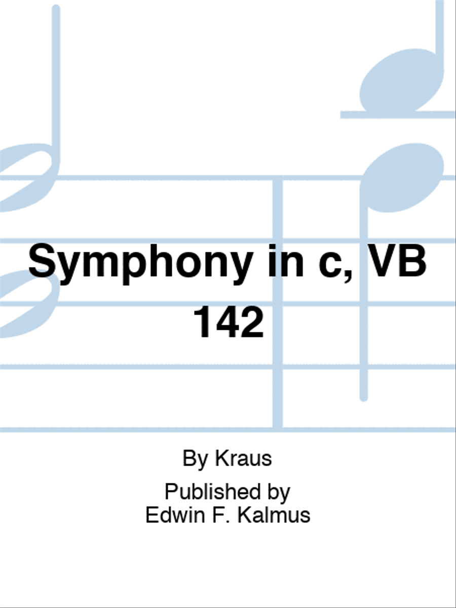 Symphony in c, VB 142 Orchestra scores gallery preview page 1