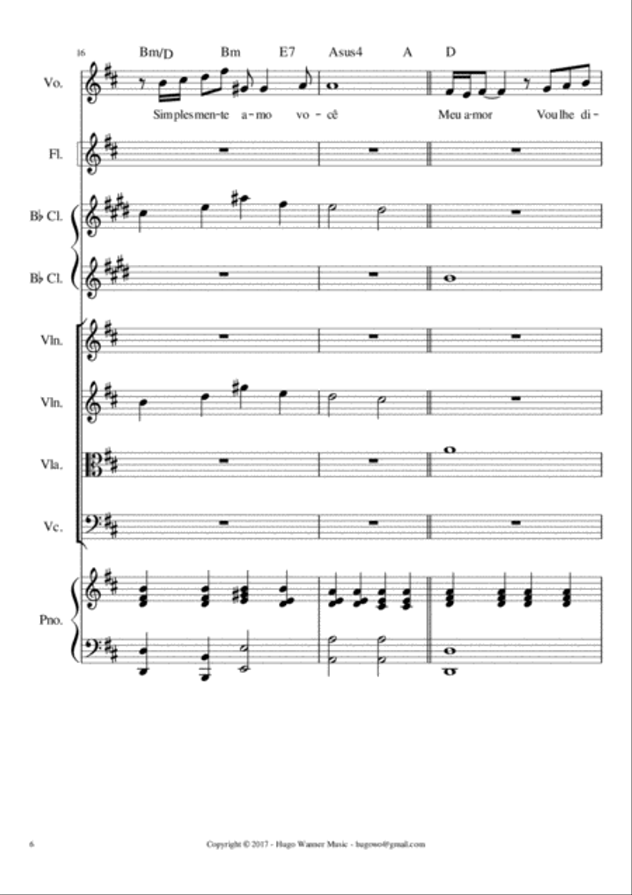 Céu de Santo Amaro - Cantata BWV 156 Chamber Orchestra scores gallery preview page 6
