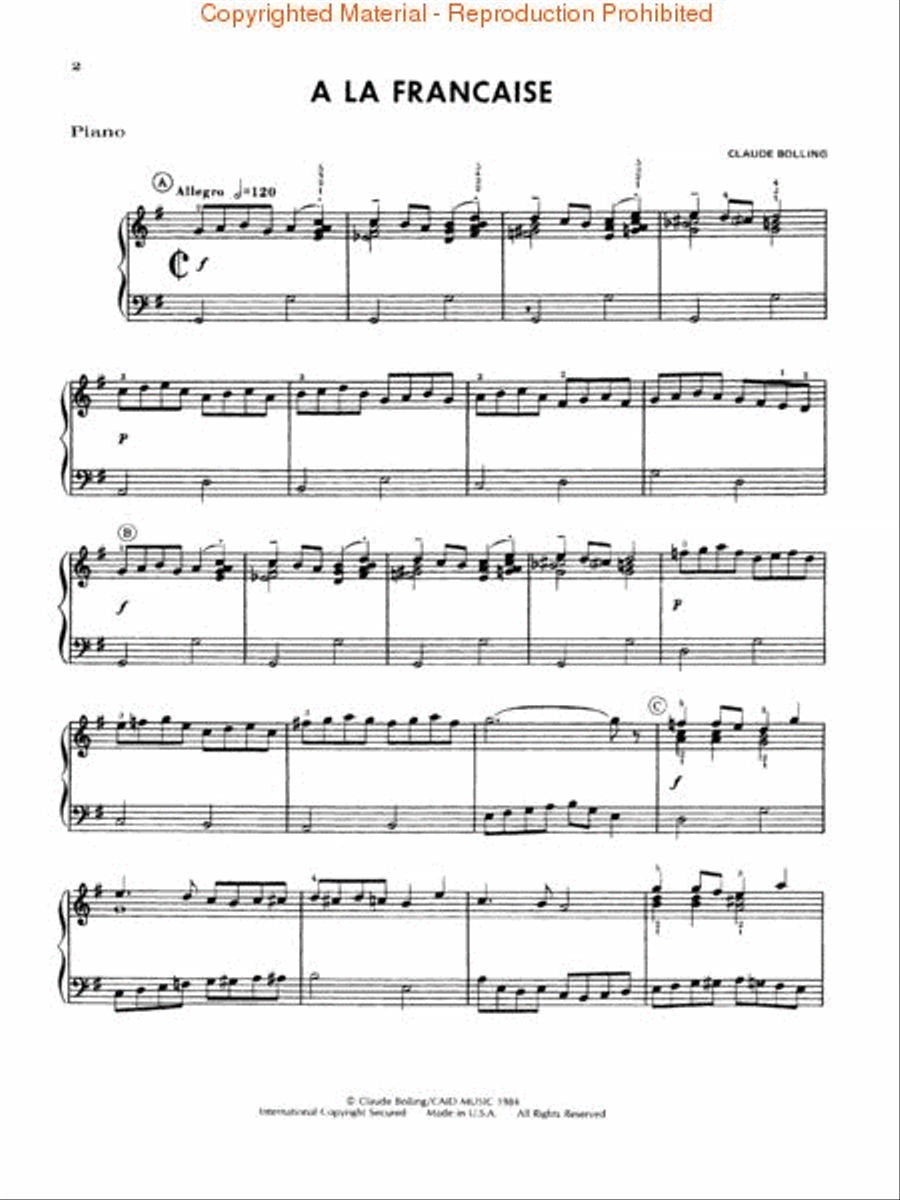 Jazz A La Francaise Jazz A La Francaise Piano Solo scores gallery preview page 2