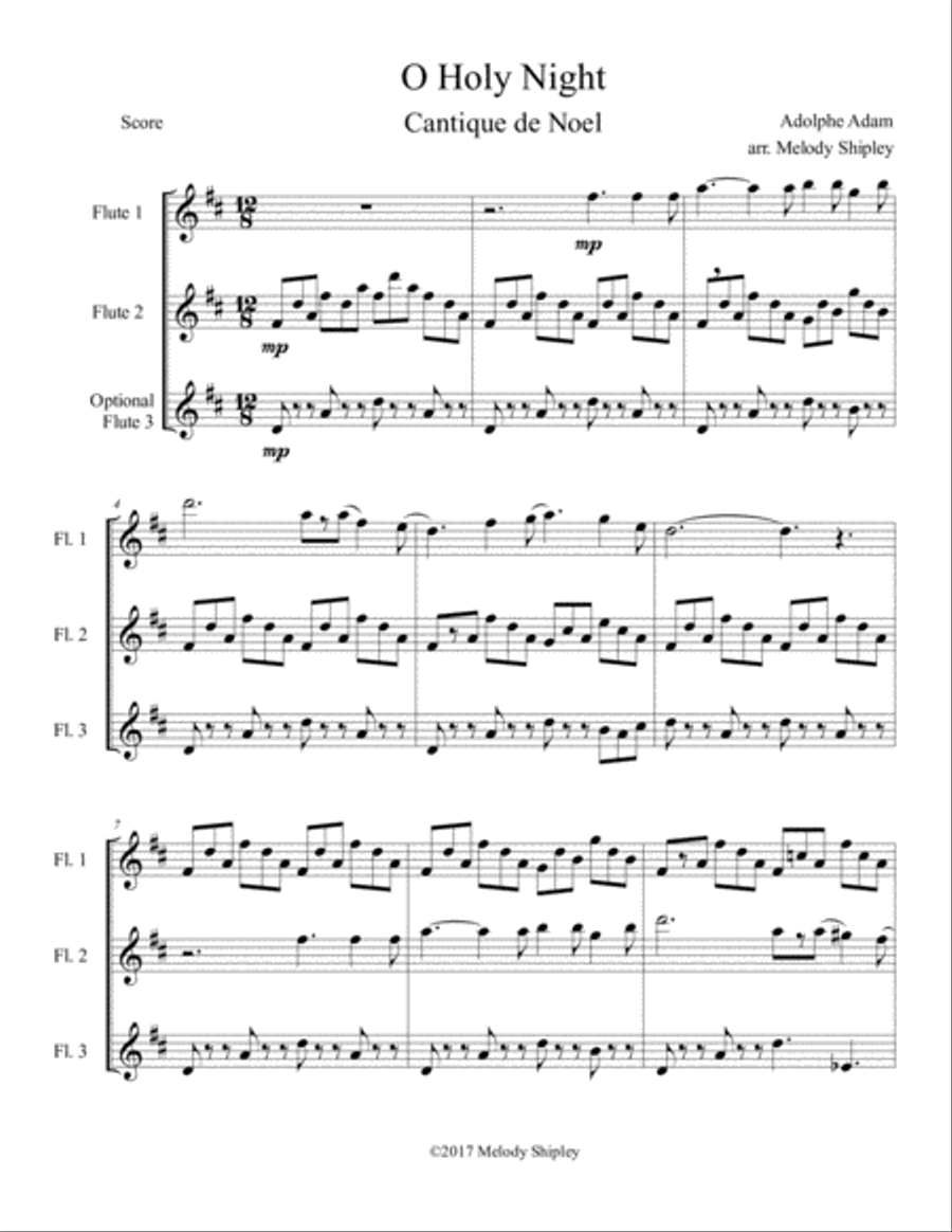 O Holy Night (Cantique de Noel) Woodwind Ensemble scores gallery preview page 1
