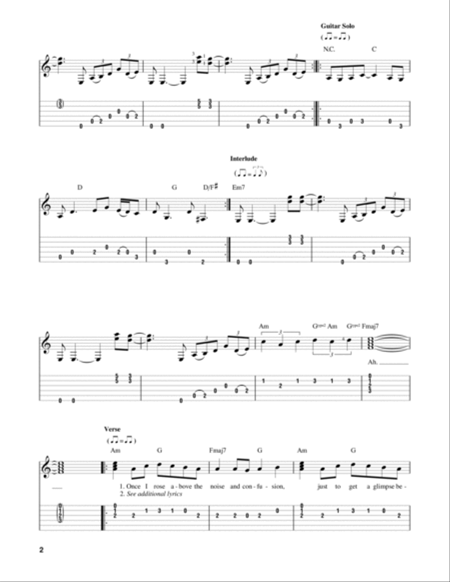 Carry On Wayward Son Acoustic Guitar scores gallery preview page 2