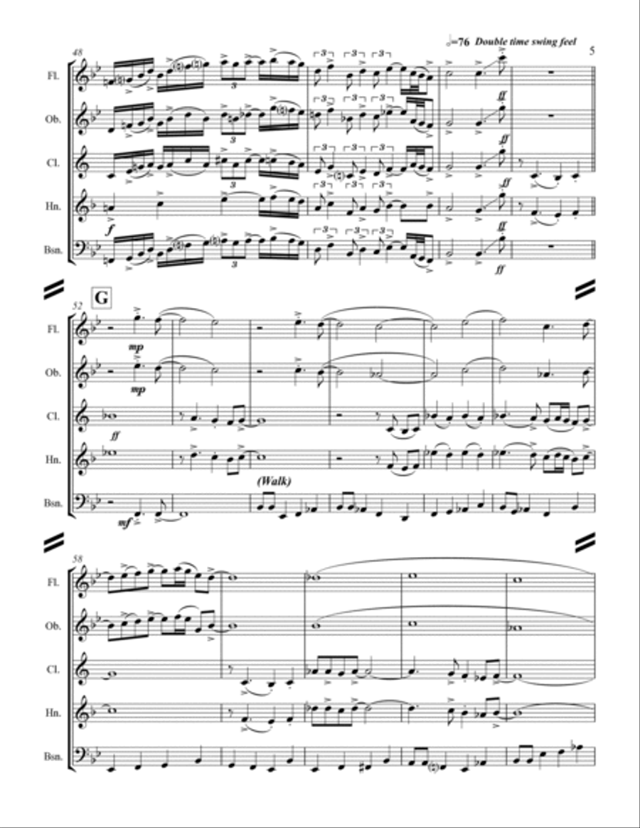 The Christmas Song (Chestnuts Roasting On An Open Fire) Woodwind Quintet scores gallery preview page 6