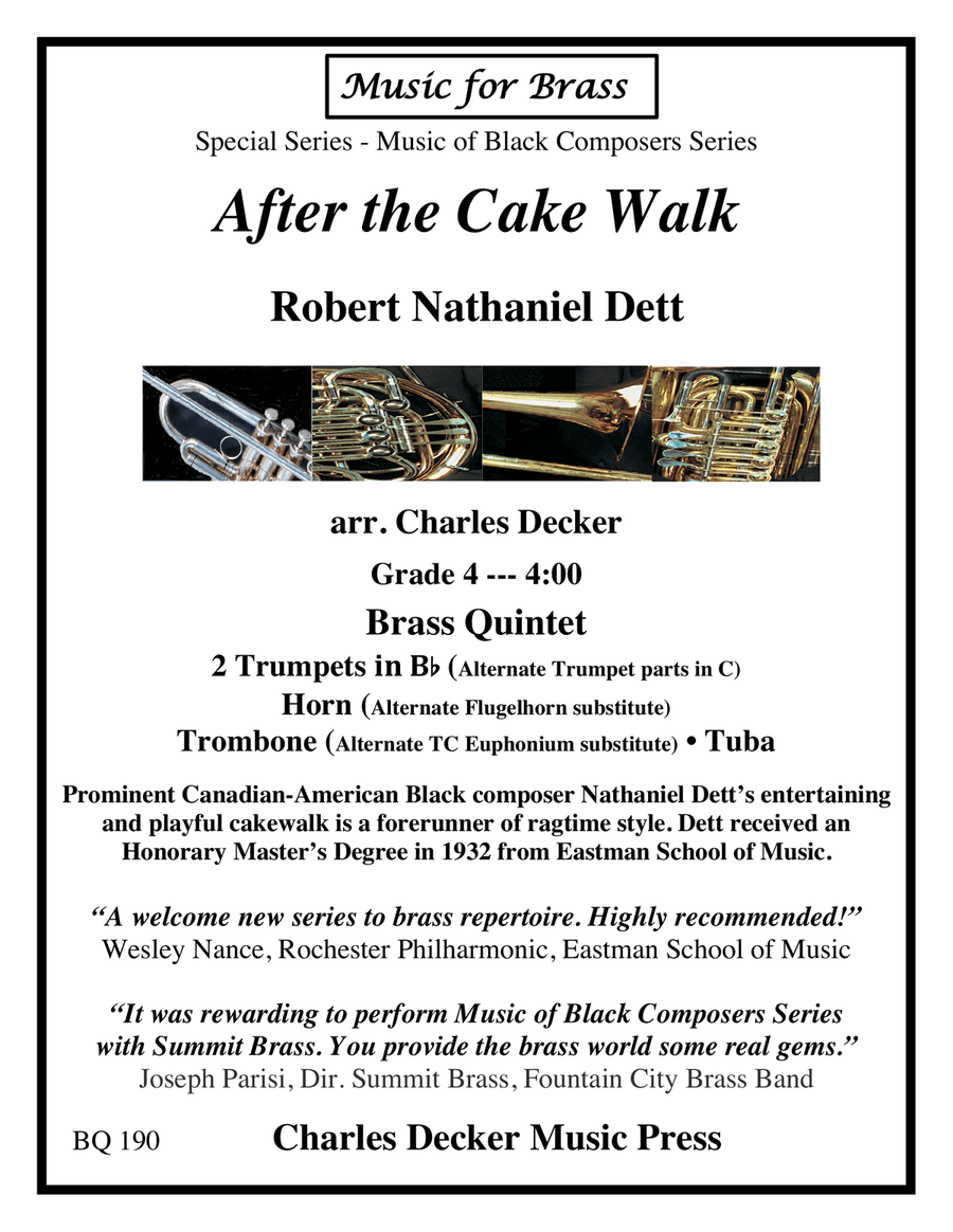 After the Cake Walk for Brass Quintet Brass Quintet scores gallery preview page 1
