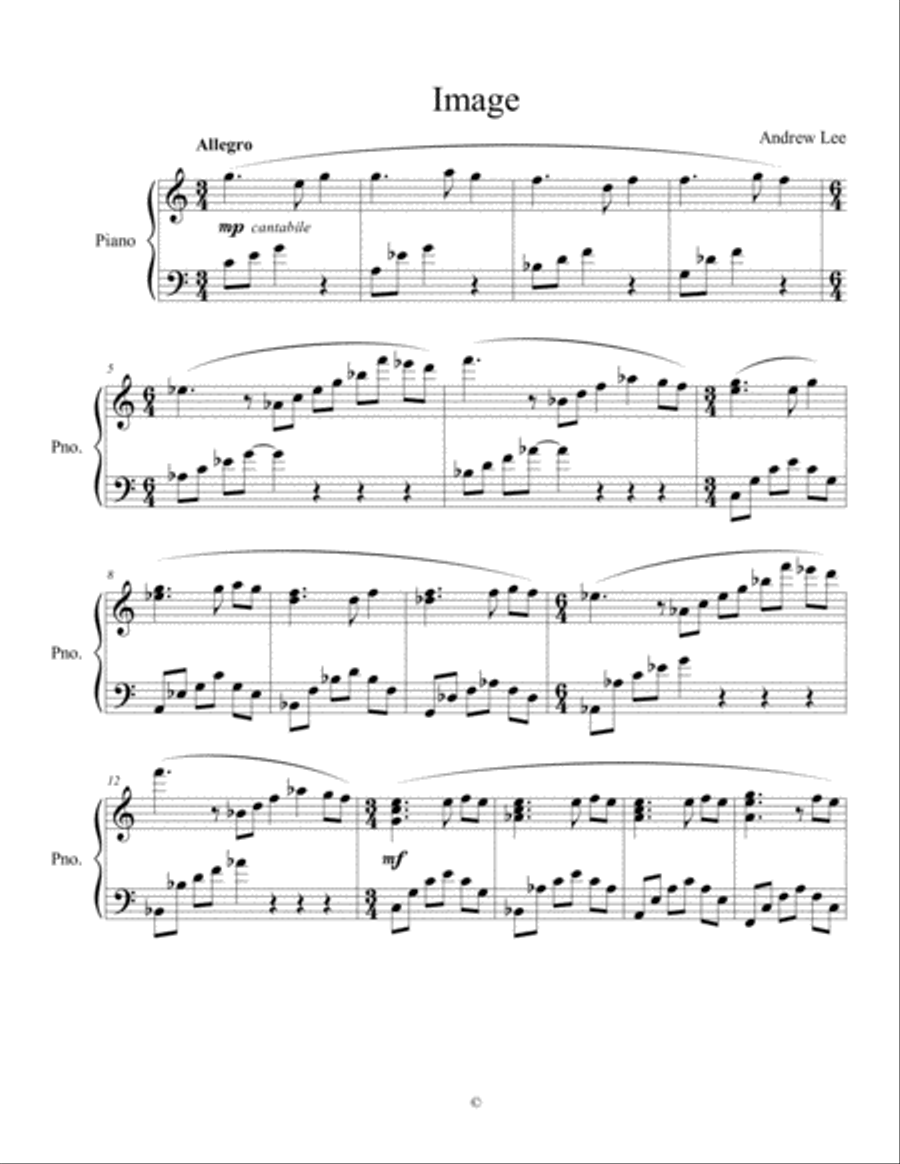 Image (Andrew Lee) Image (Andrew Lee) Piano Solo scores gallery preview page 1