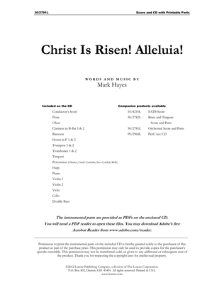 Christ Is Risen! Alleluia! - Orchestral Score and Printable Parts - Digital