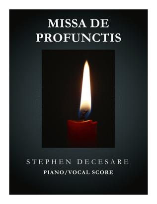 Book cover for Missa De Profunctis (Piano/Vocal Score)
