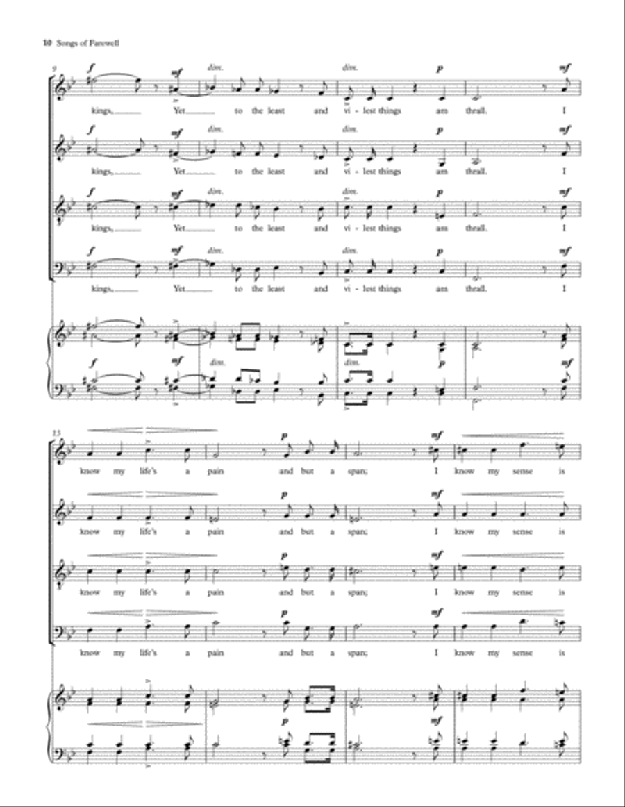 Songs of Farewell Divisi scores gallery preview page 11