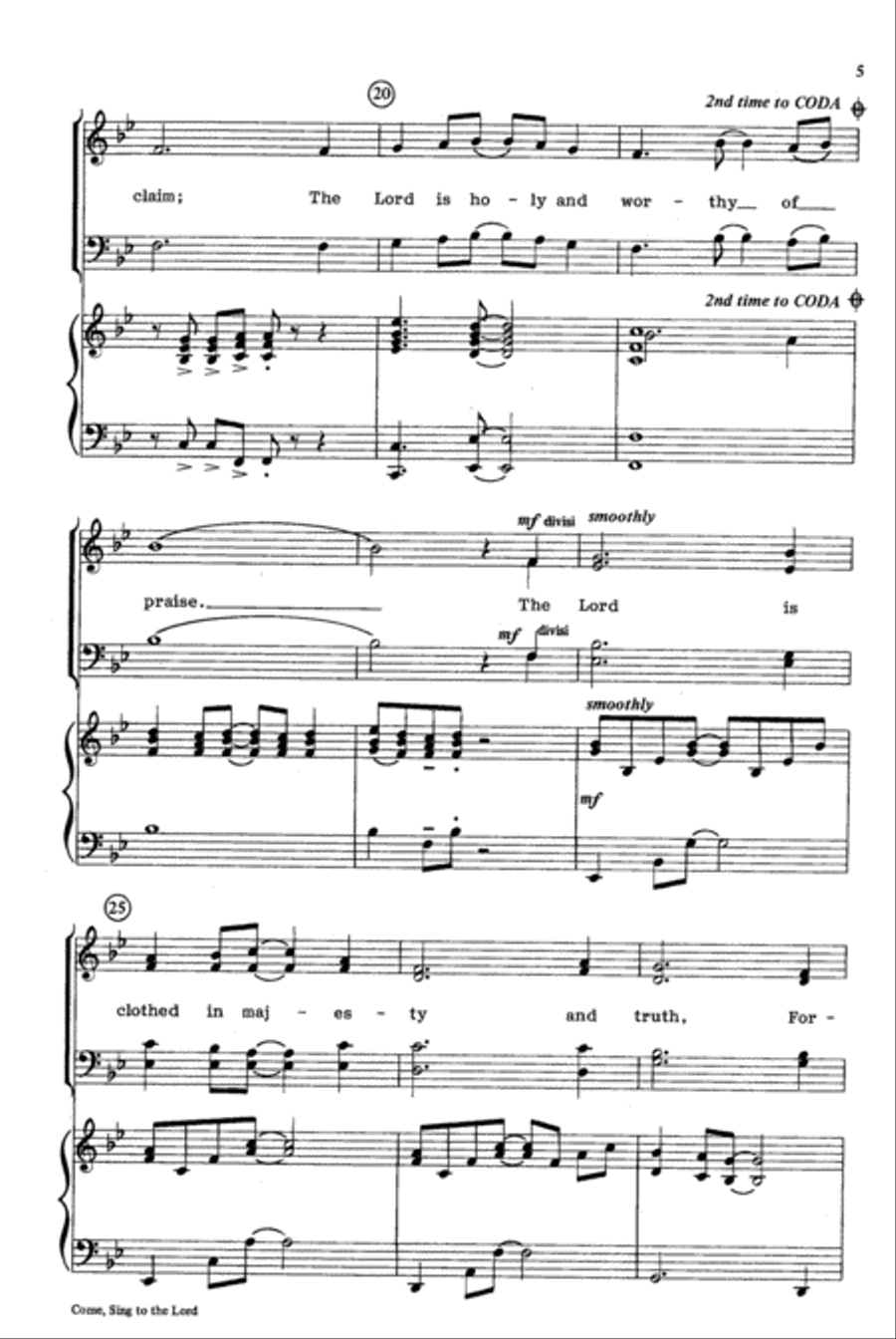 Come, Sing to the Lord 4-Part scores gallery preview page 4