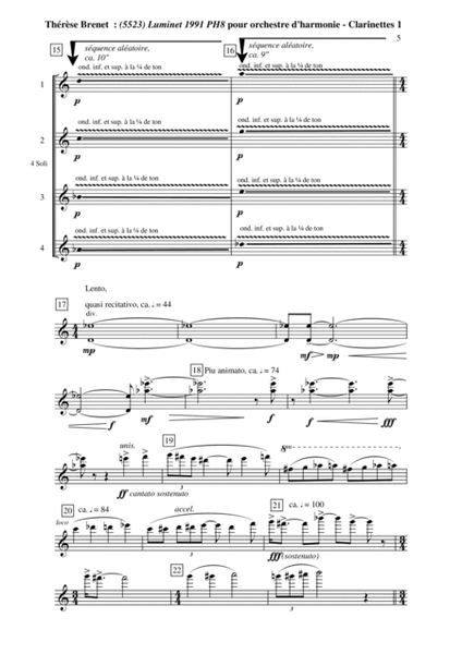 Thérèse Brenet: (5523) Luminet 1991 PH8 for concert band, Bb clarinet1 part
