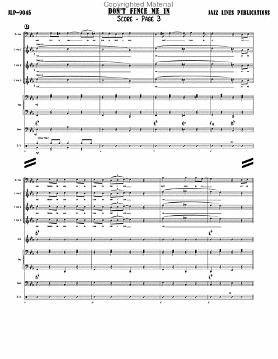 Don't Fence Me In Don't Fence Me In Big Band scores gallery preview page 4