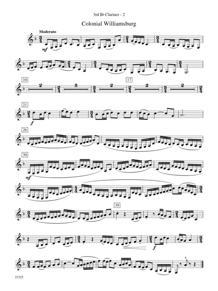 A Virginia Trilogy: 3rd B-flat Clarinet