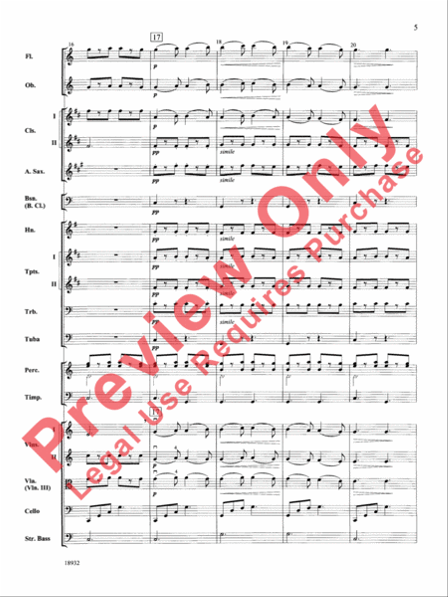 Barcarolle (from The Tales of Hoffman) Full Orchestra scores gallery preview page 6
