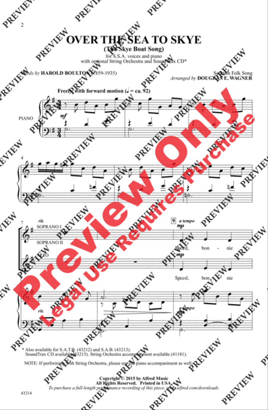 Over the Sea to Skye Women's Choir scores gallery preview page 2