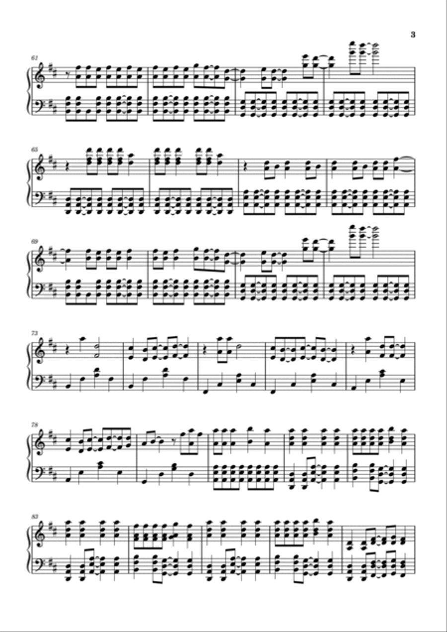 Girlfriend Piano Solo scores gallery preview page 3