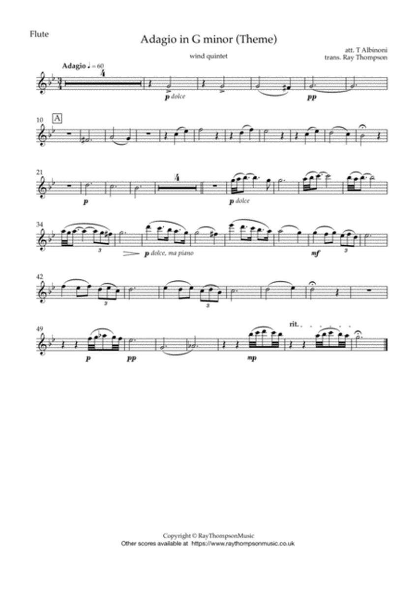 Albinoni: Adagio in G minor (Theme) - wind quintet image number null
