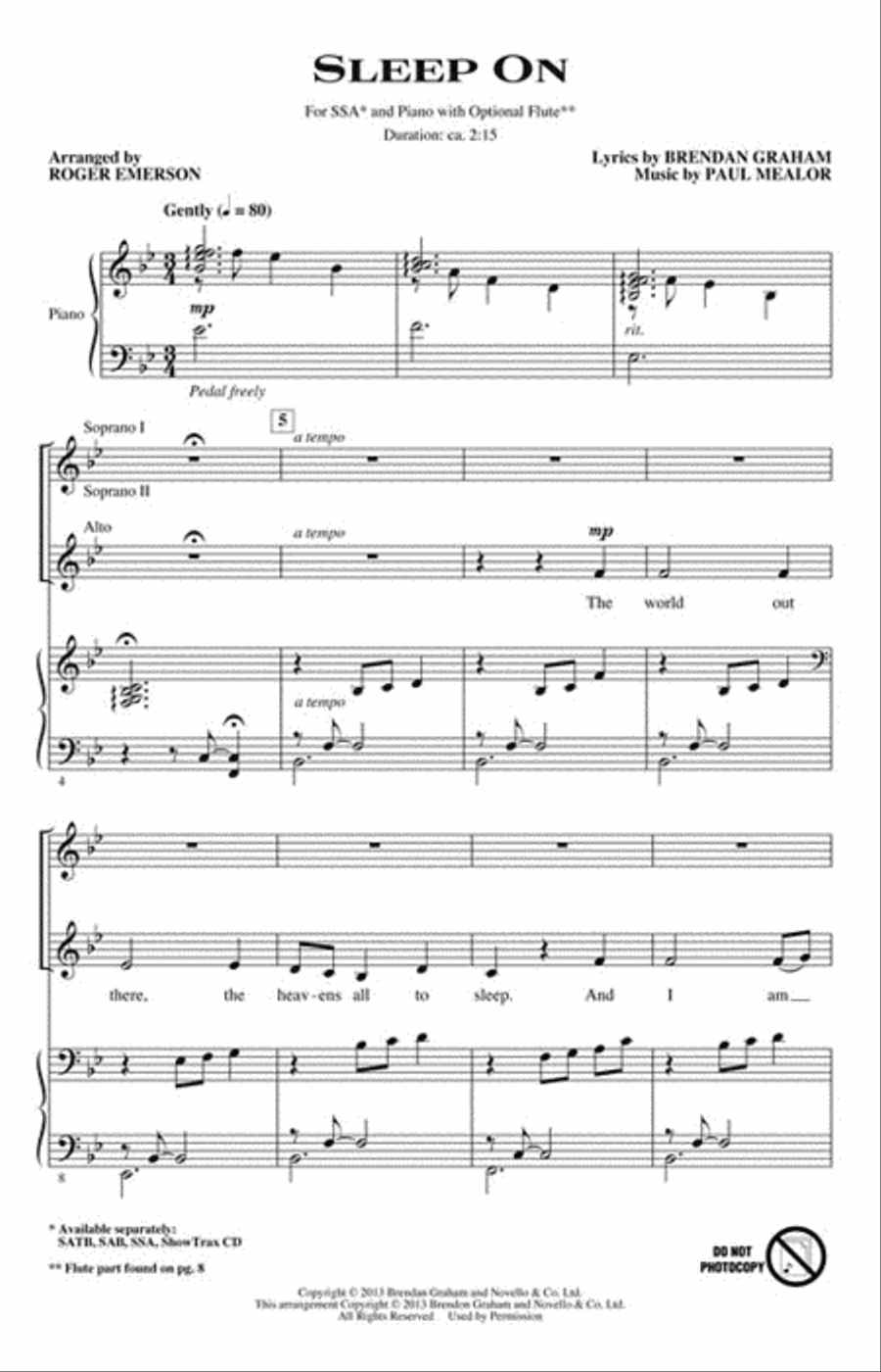 Sleep On SSA scores gallery preview page 2