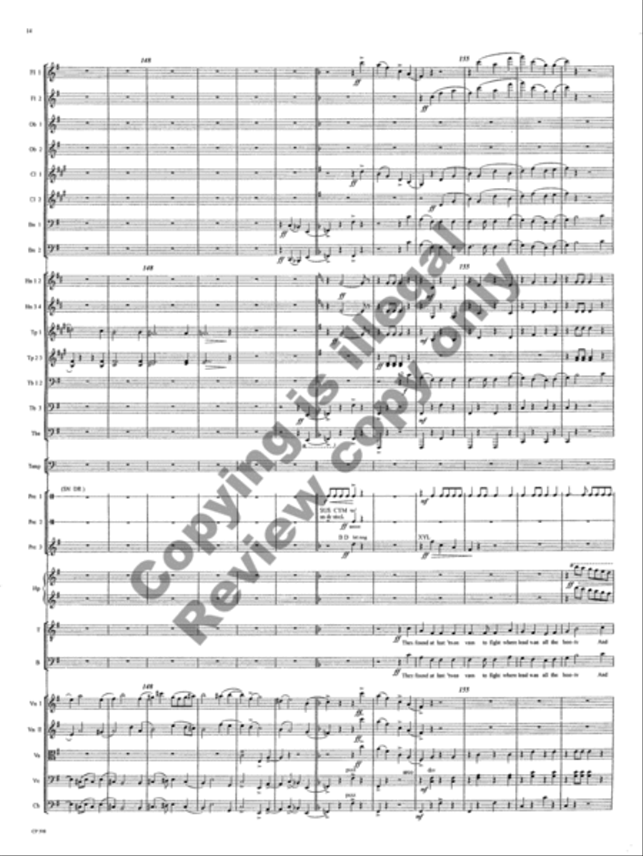 American Folk Song Suite (Orchestra Score) Choir scores gallery preview page 70