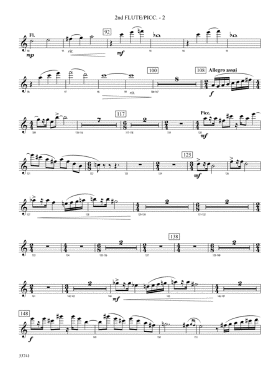 Kallalanta: 2nd Flute Full Orchestra scores gallery preview page 2