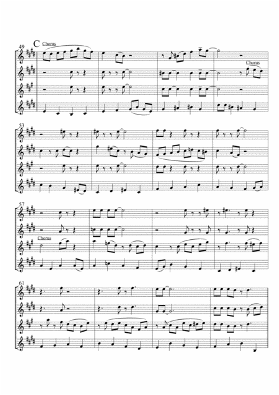 All Of Me Saxophone Quartet scores gallery preview page 5