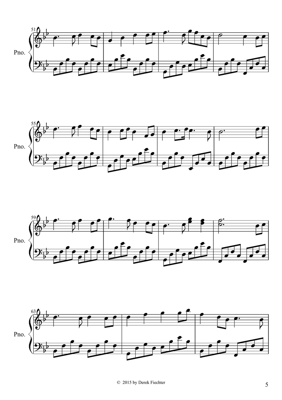 Halfling Hills Piano Solo scores gallery preview page 5