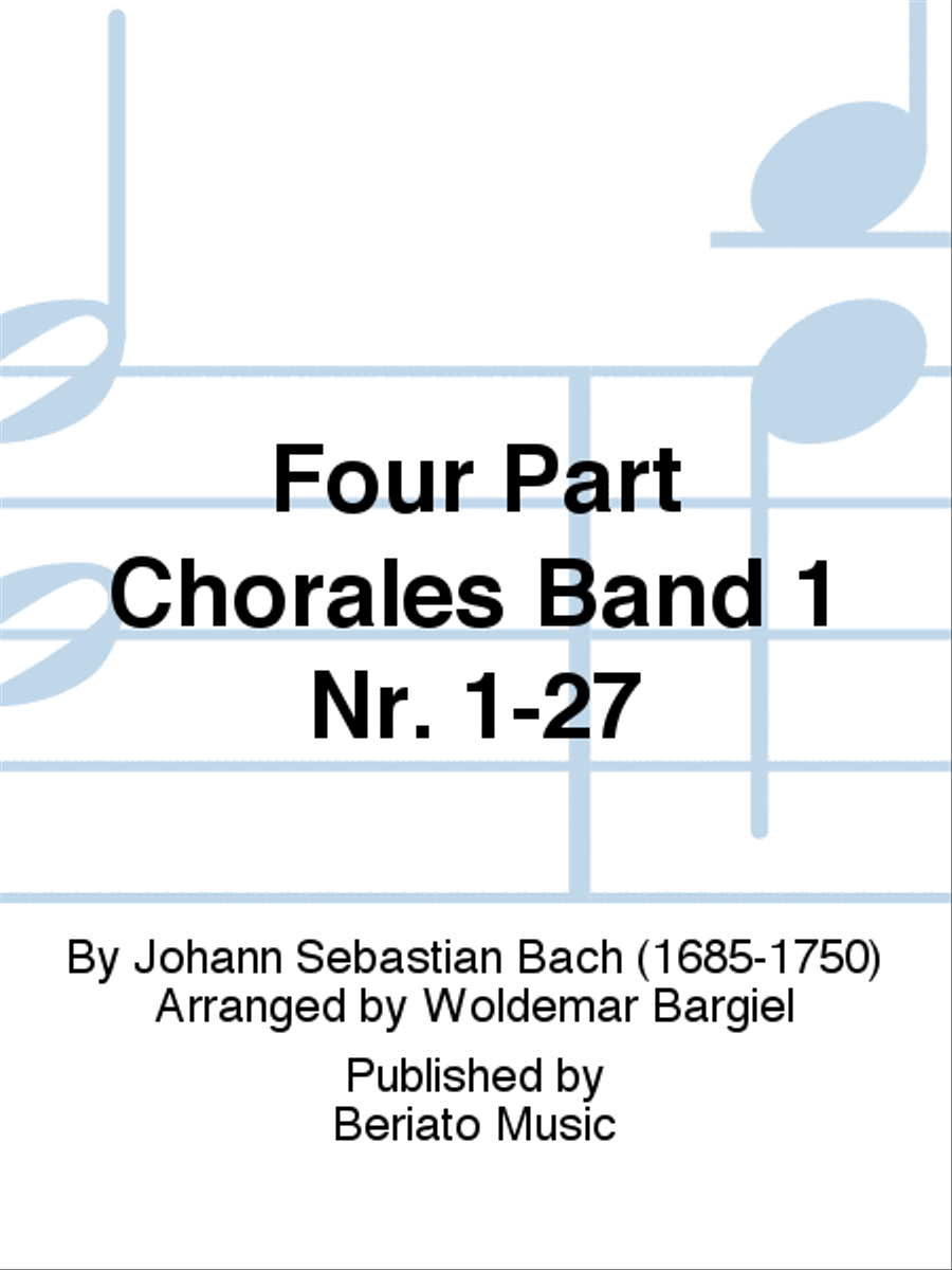 Four Part Chorales Band 1 Nr. 1-27 4-Part scores gallery preview page 1