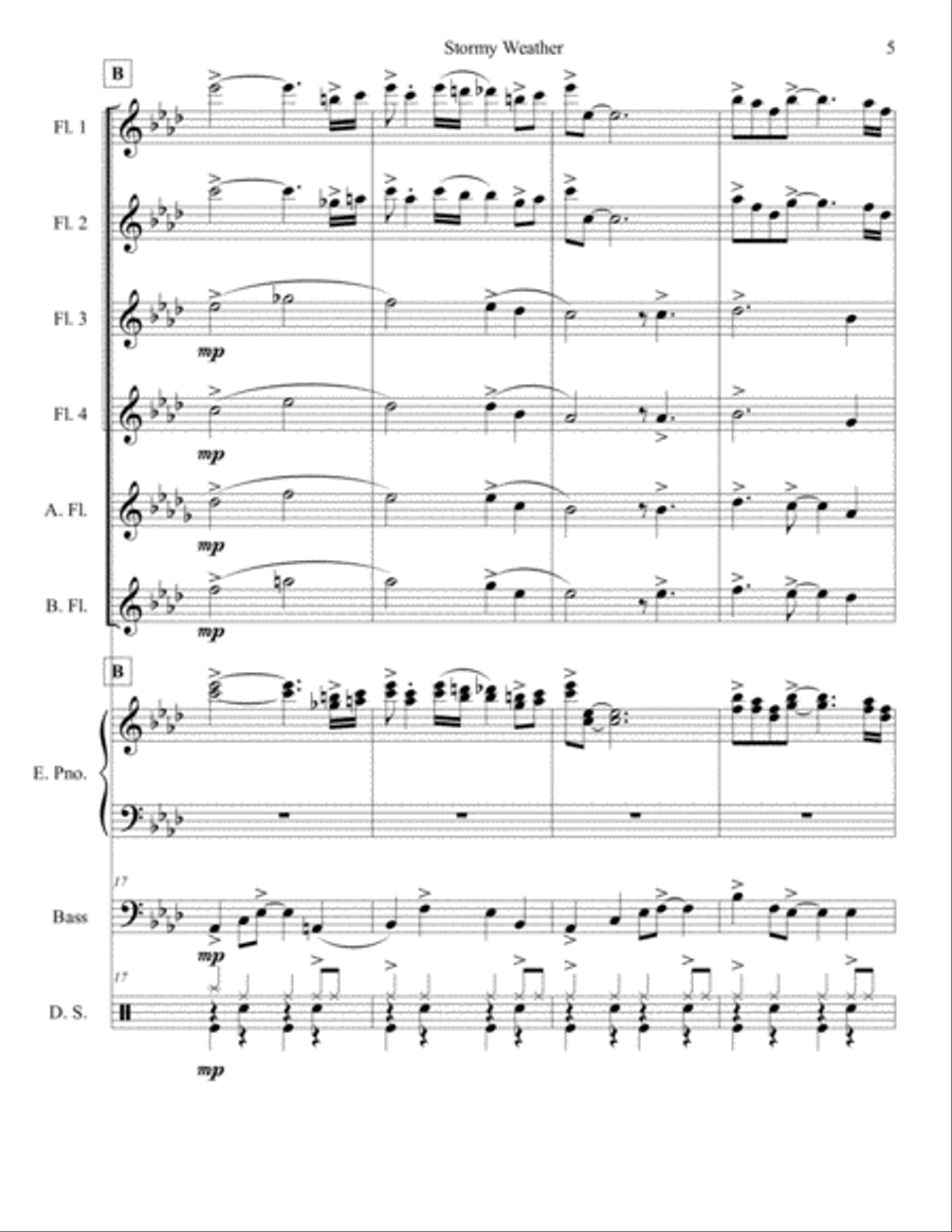 Stormy Weather Small Ensemble scores gallery preview page 5