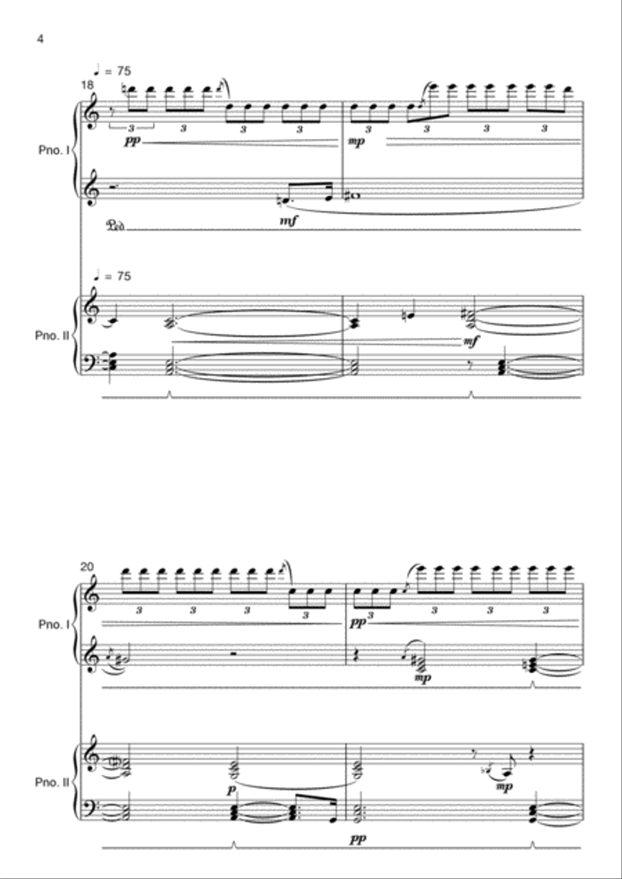 La petite vie d'un papillon 2 Pianos, 4-Hands scores gallery preview page 6