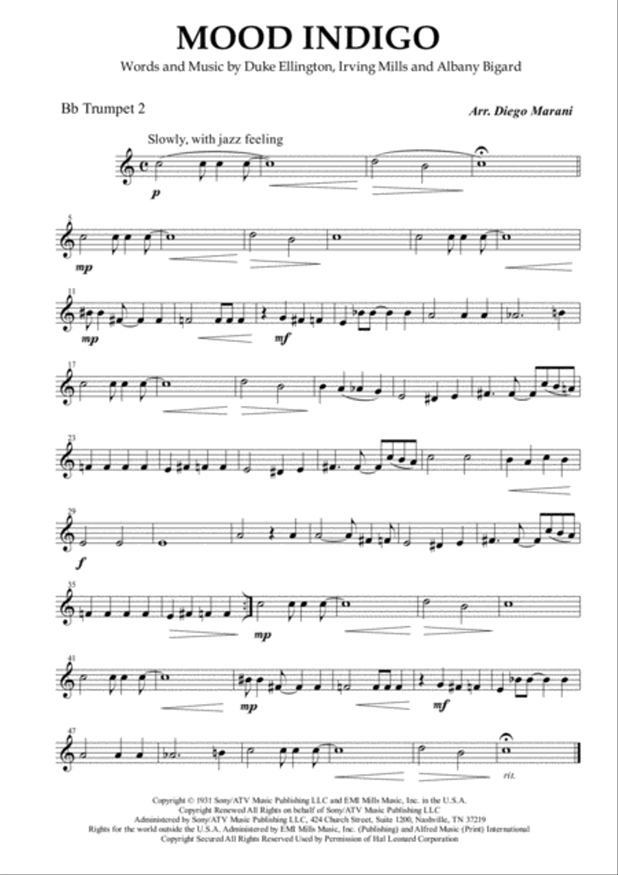 Mood Indigo Brass Ensemble scores gallery preview page 2