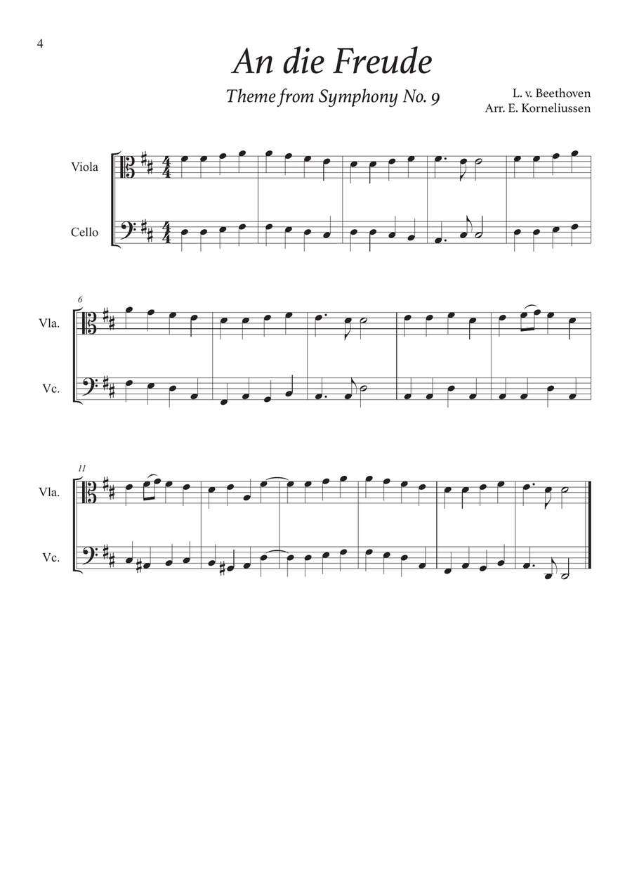 The Viola and Cello Duet Book - 21 Traditional and Classical Melodies for Viola and Cello String Duet scores gallery preview page 4