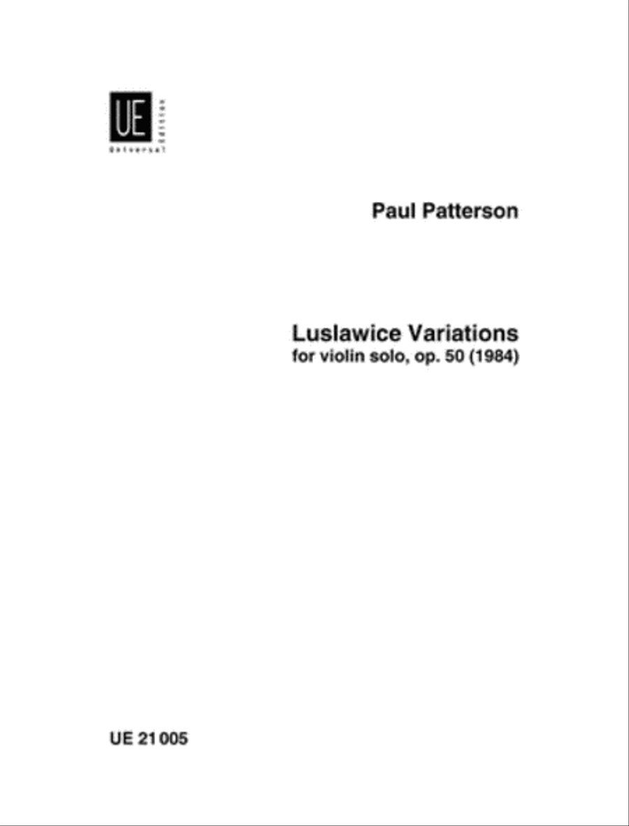 Luslawice Variations Op. 50 School and Community scores gallery preview page 1