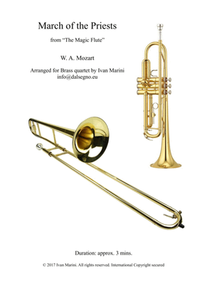 Book cover for MARCH OF THE PRIESTS (from The Magic Flute by W. A. Mozart) - for Brass Quartet