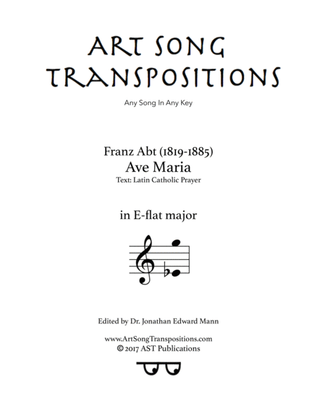 ABT: Ave Maria (transposed to E-flat major)