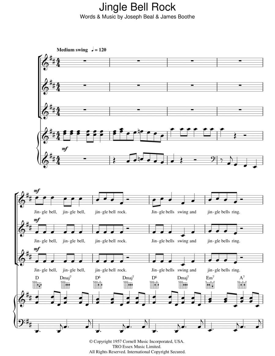 Jingle Bell Rock (arr. Peter Foggitt) SSA scores gallery preview page 1