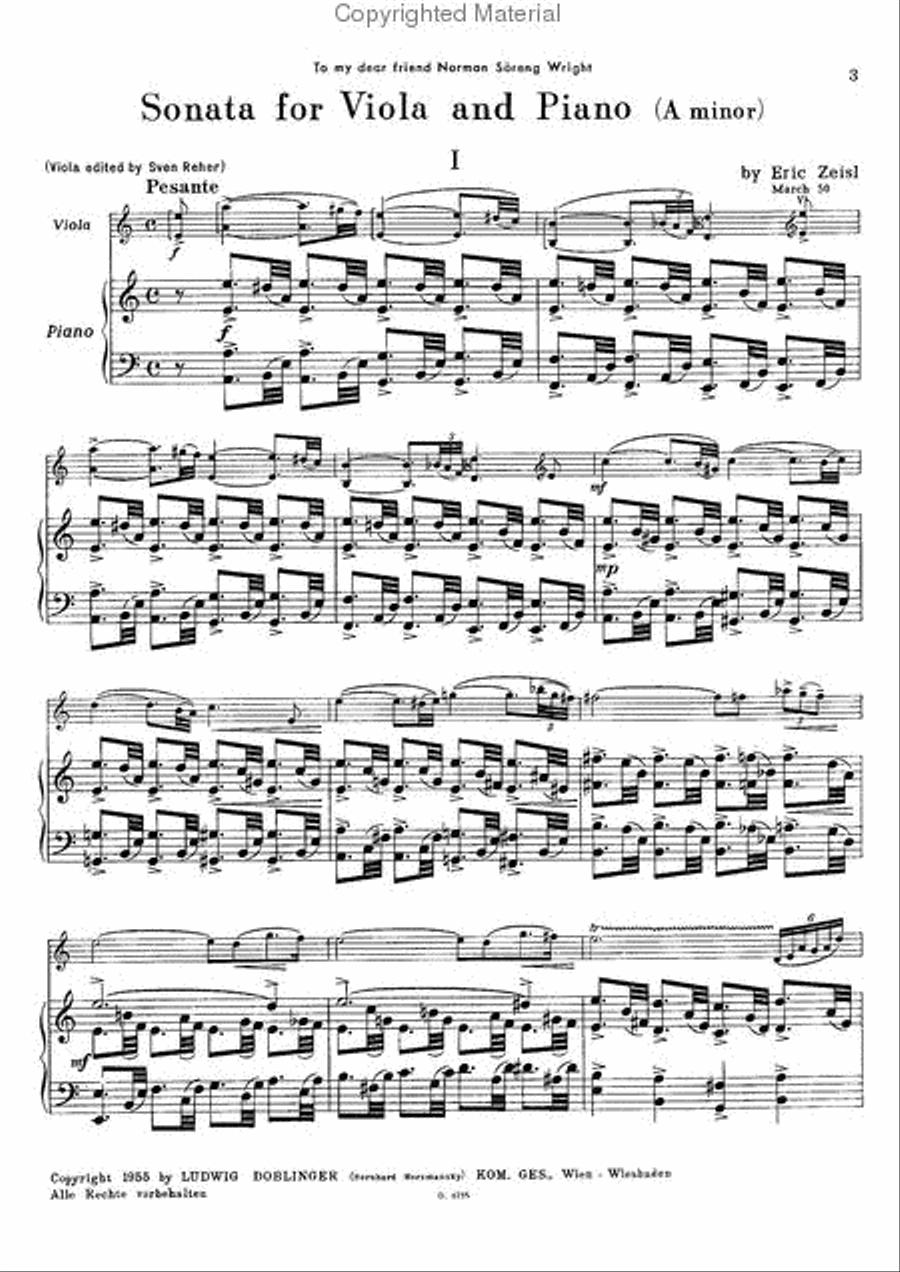 Sonate fur Viola und Klavier Piano scores gallery preview page 2