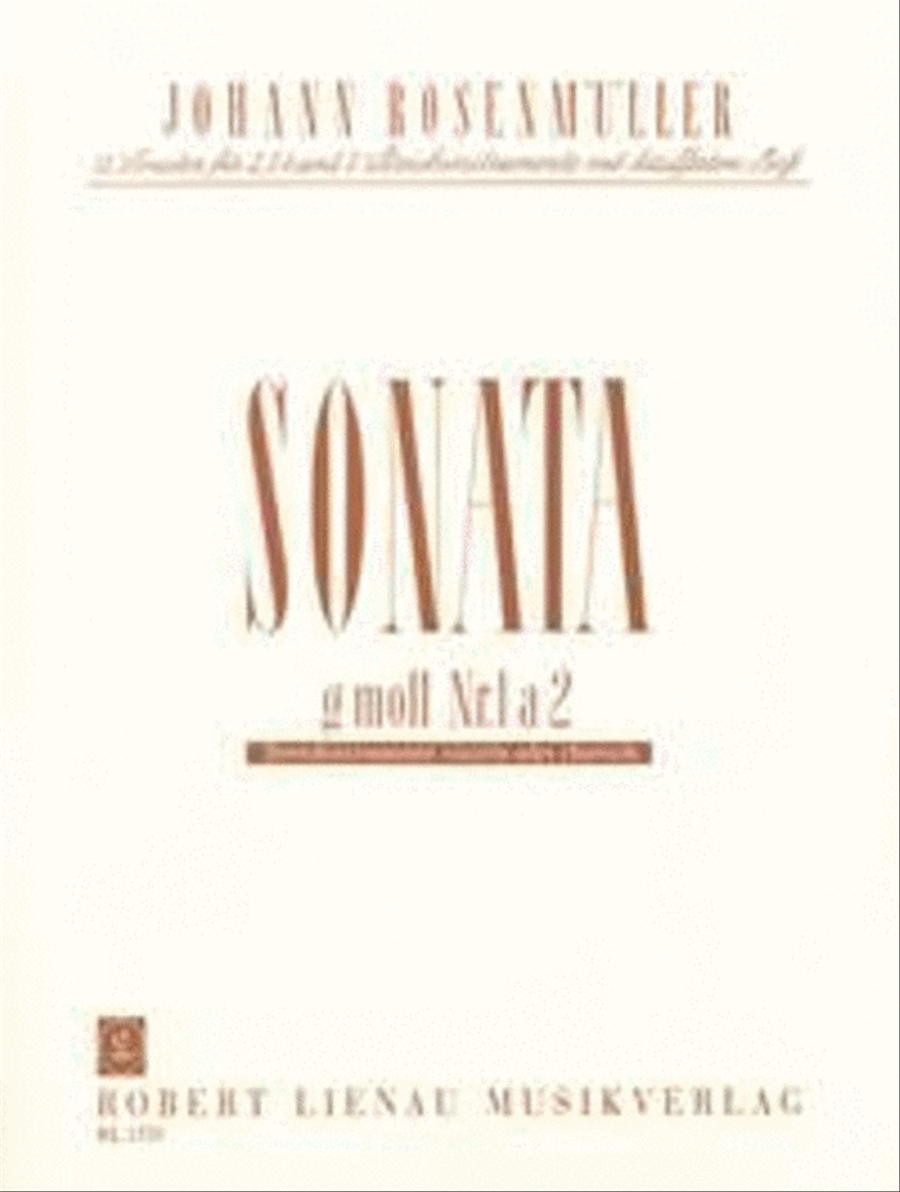 Sonata 1 g-Moll a 2 Score scores gallery preview page 1
