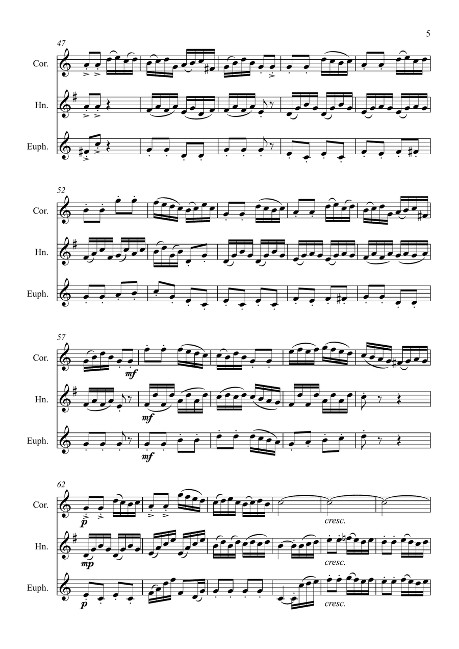 Music For A Mechanical Clock - Beethoven (Brass trio) Brass Trio scores gallery preview page 5