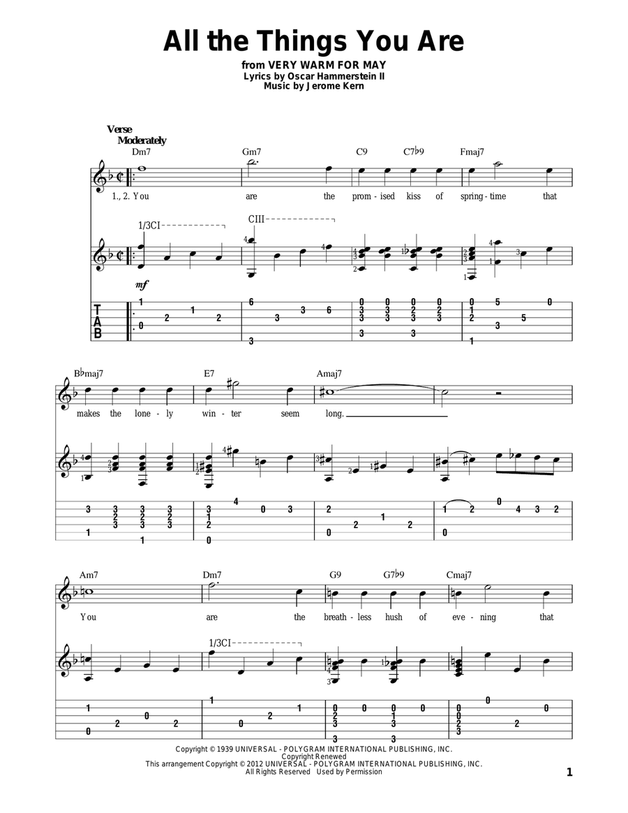All The Things You Are All The Things You Are Electric Guitar scores gallery preview page 1