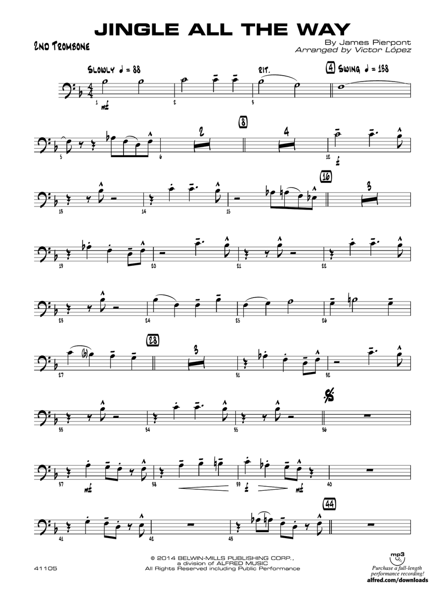 Jingle All the Way: 2nd Trombone
