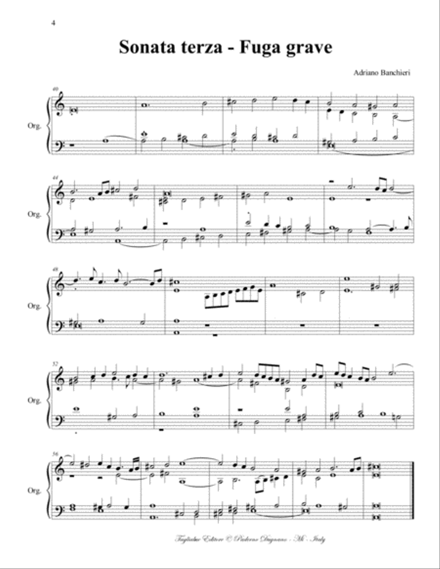 L'ORGANO SUONARINO - Banchieri - 6 Sonate for Organ Organ Solo scores gallery preview page 4