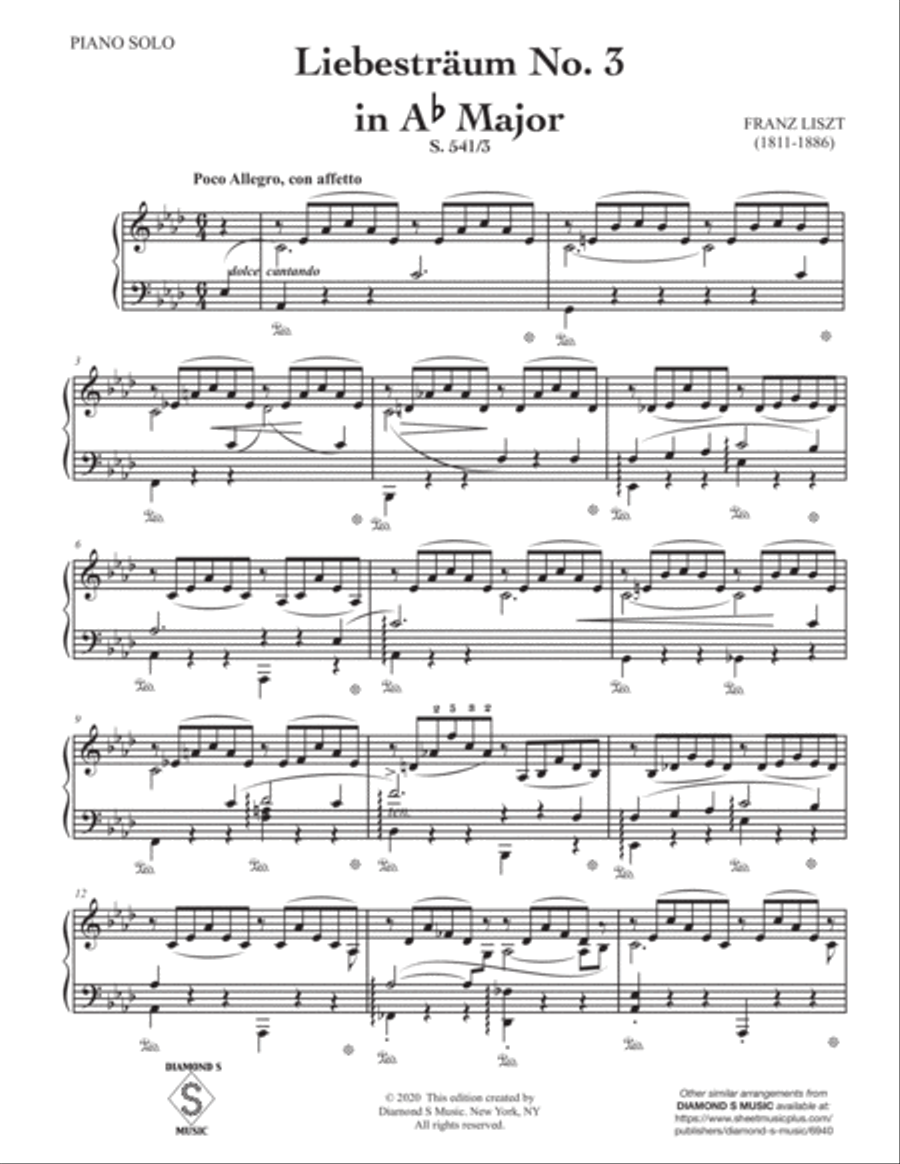 Liebestraum No. 3 in Ab Major - Liszt - Piano Solo Piano Solo scores gallery preview page 5