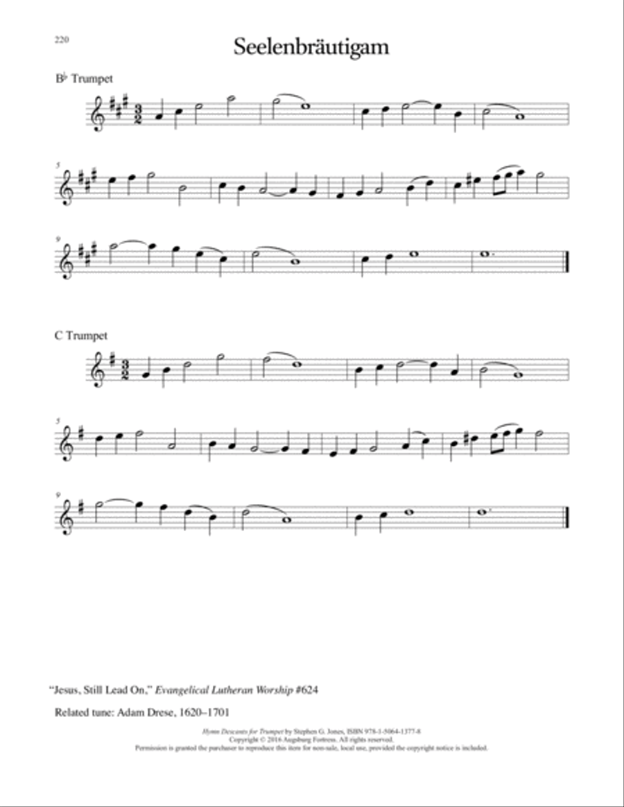 Hymn Descants for Trumpet C Trumpet scores gallery preview page 221