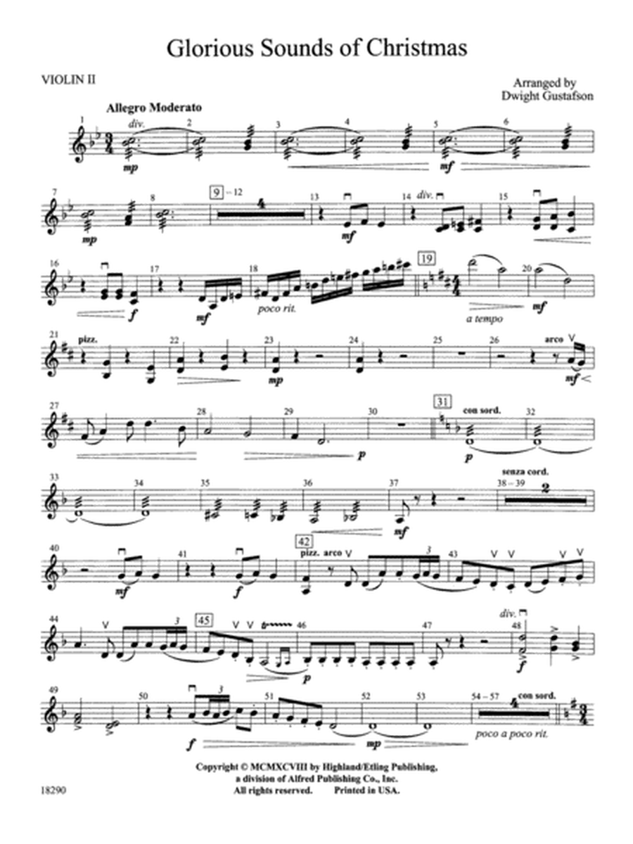 Glorious Sounds of Christmas: 2nd Violin