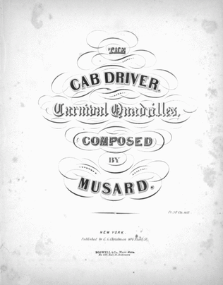 The Cab Driver. Carnival Quadrilles