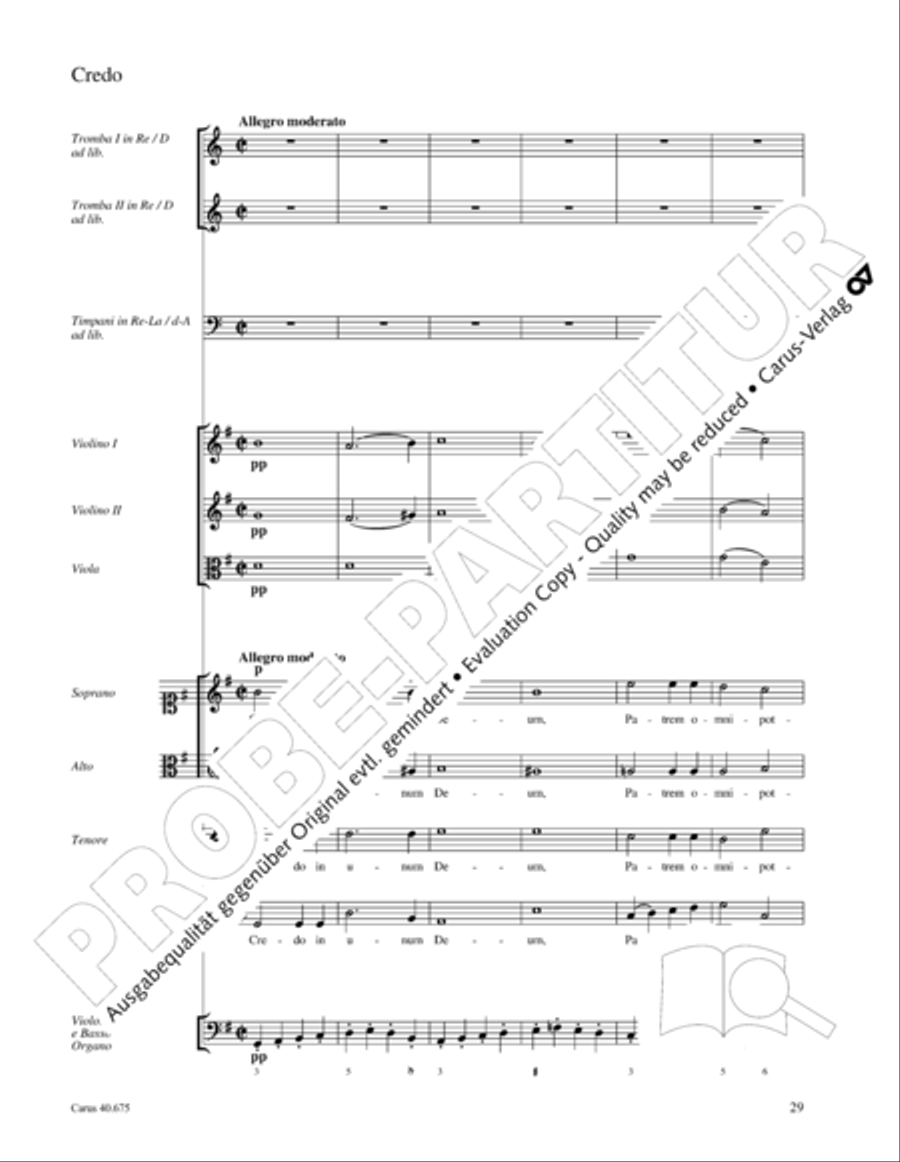 Mass in G Major STB scores gallery preview page 42