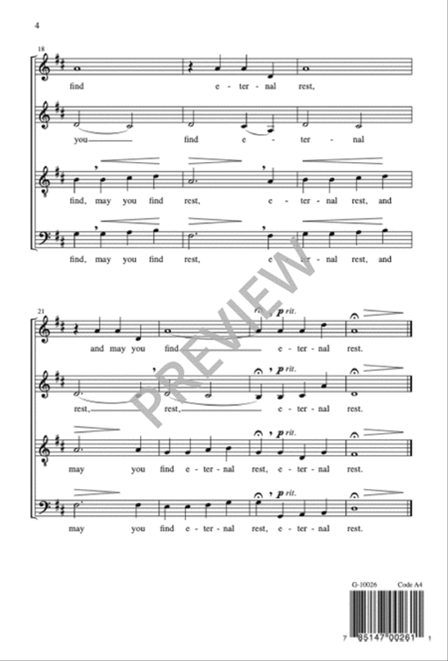 In paradisum 4-Part scores gallery preview page 5