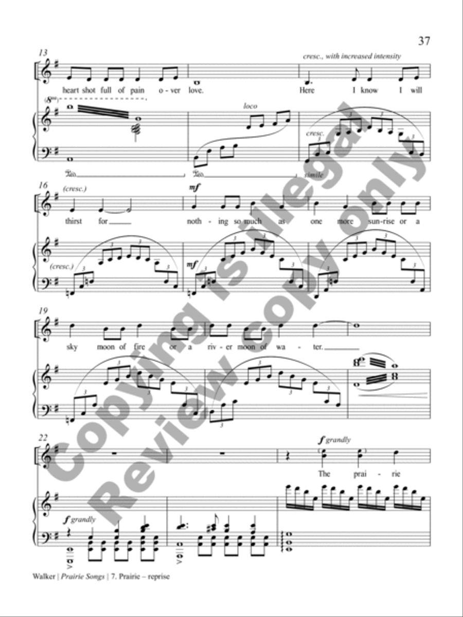Prairie Songs Voice Solo scores gallery preview page 18