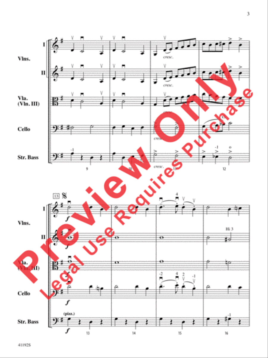 Caissons Go Rolling Along Caissons Go Rolling Along String Orchestra scores gallery preview page 4